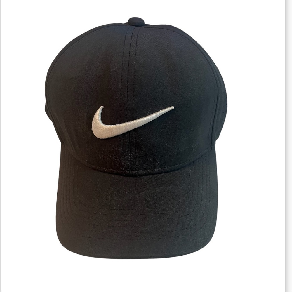 Vintage Nike Panel Running Black Hat Sz ML Fitted Classic99 DriFit - Picture 3 of 10